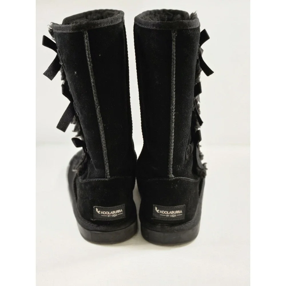 Koolaburra By UGG Girls Victoria Tall Black Suede Winter Boots Size 3‎ - 1020171